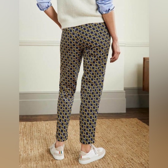 Boden Danby Pull-on chain print ankle stretch pants size 4P - Picture 4 of 15